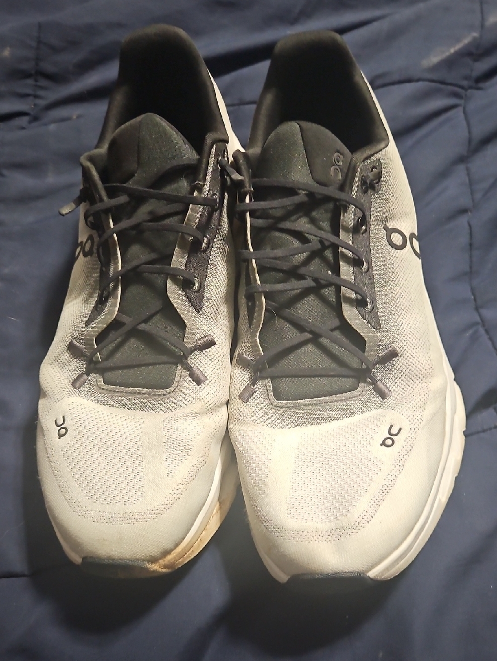 On Running Cloud Men's Running Shoes in White and Black